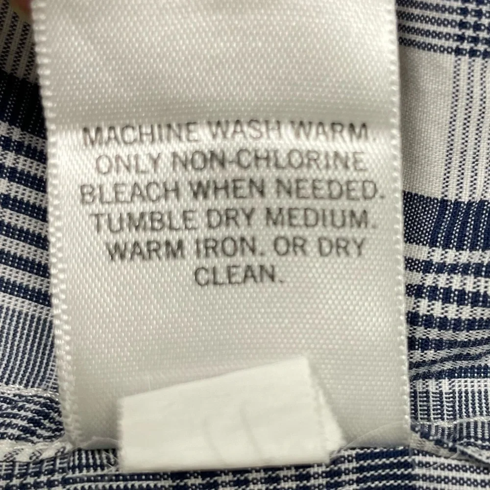 Banana Republic Men’s 100% Cotton Button Down Shirt White/Gray Size M